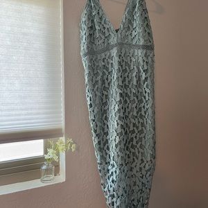 Mermaid style blue dress